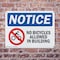 Signmission No Bicycles Allowed In Building, 14 in W x Rectangle, Plastic OS-2PACK-NS-P-1014-L-16021 - alternate 4